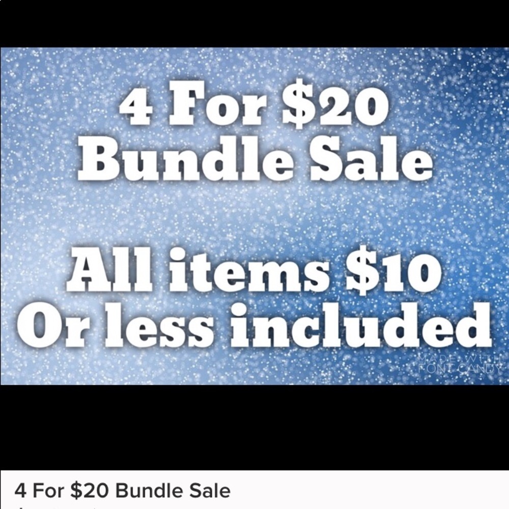 4 for $20. Closet Clear Out Sale. Bundle and SAVE
